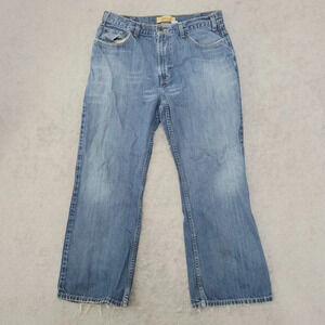 Y2K‎ Old Navy's Boot-Cut Mens Jeans 36x30 Blue Ripped hem   JCT